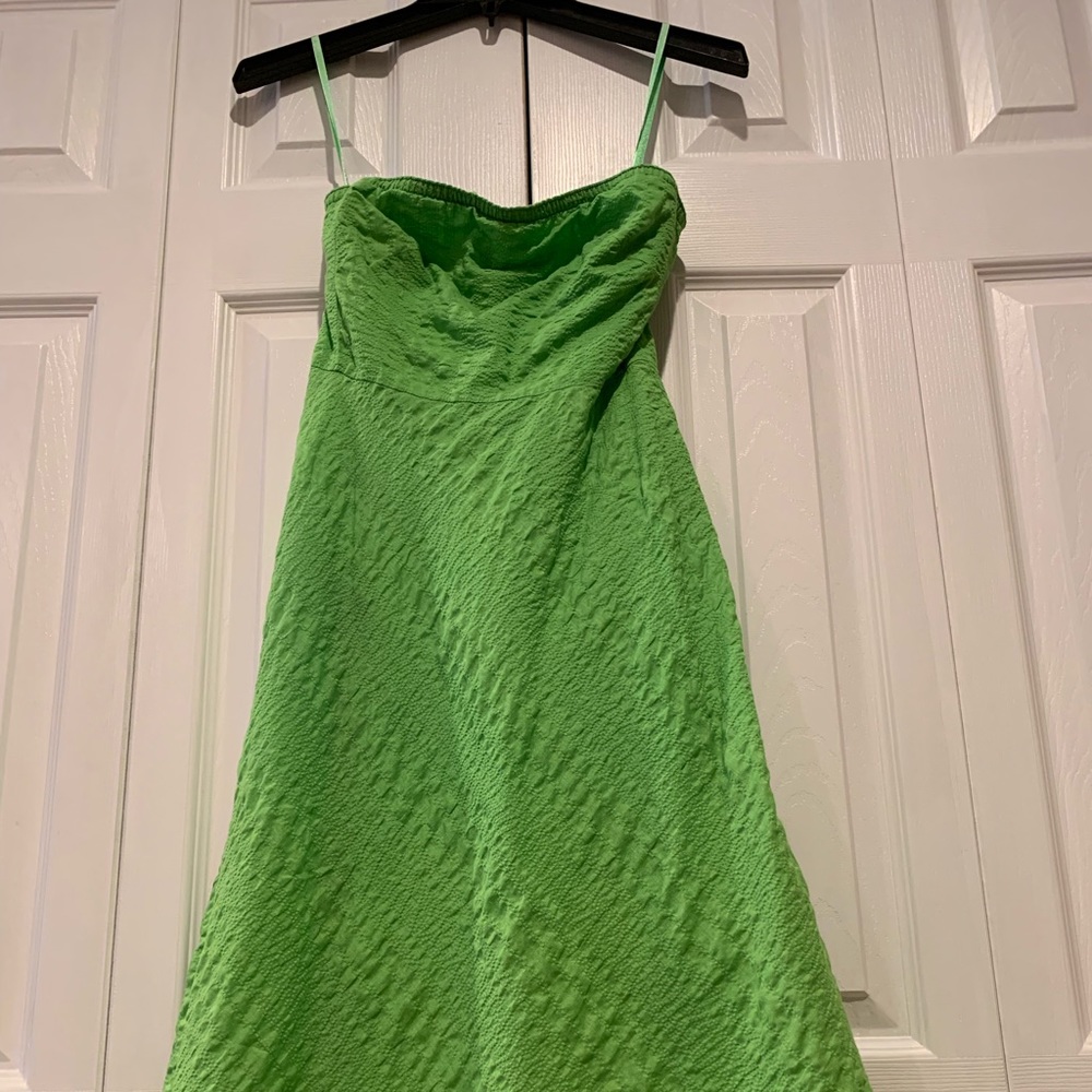 JCrew apple green tube dress